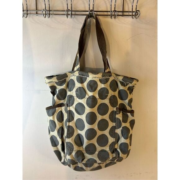 Thirtyone 31 retro metro tote gray dots 16x16" - Picture 1 of 8